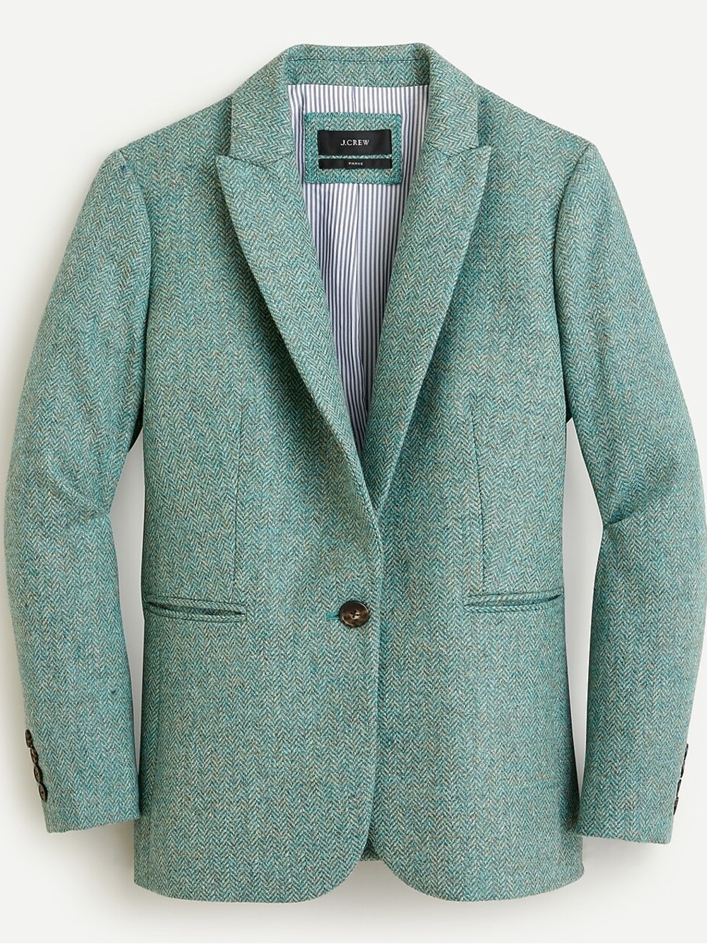 NWT J. Crew Parke Blazer Teal Grey Herringbone English Wool 4T MSRP $248